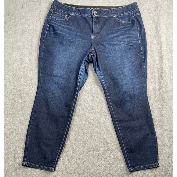 Lane Bryant Denim - Lane Bryant Women's Size 24 Blue Plus High-Rise Stretch Skinny‎ Jeans
